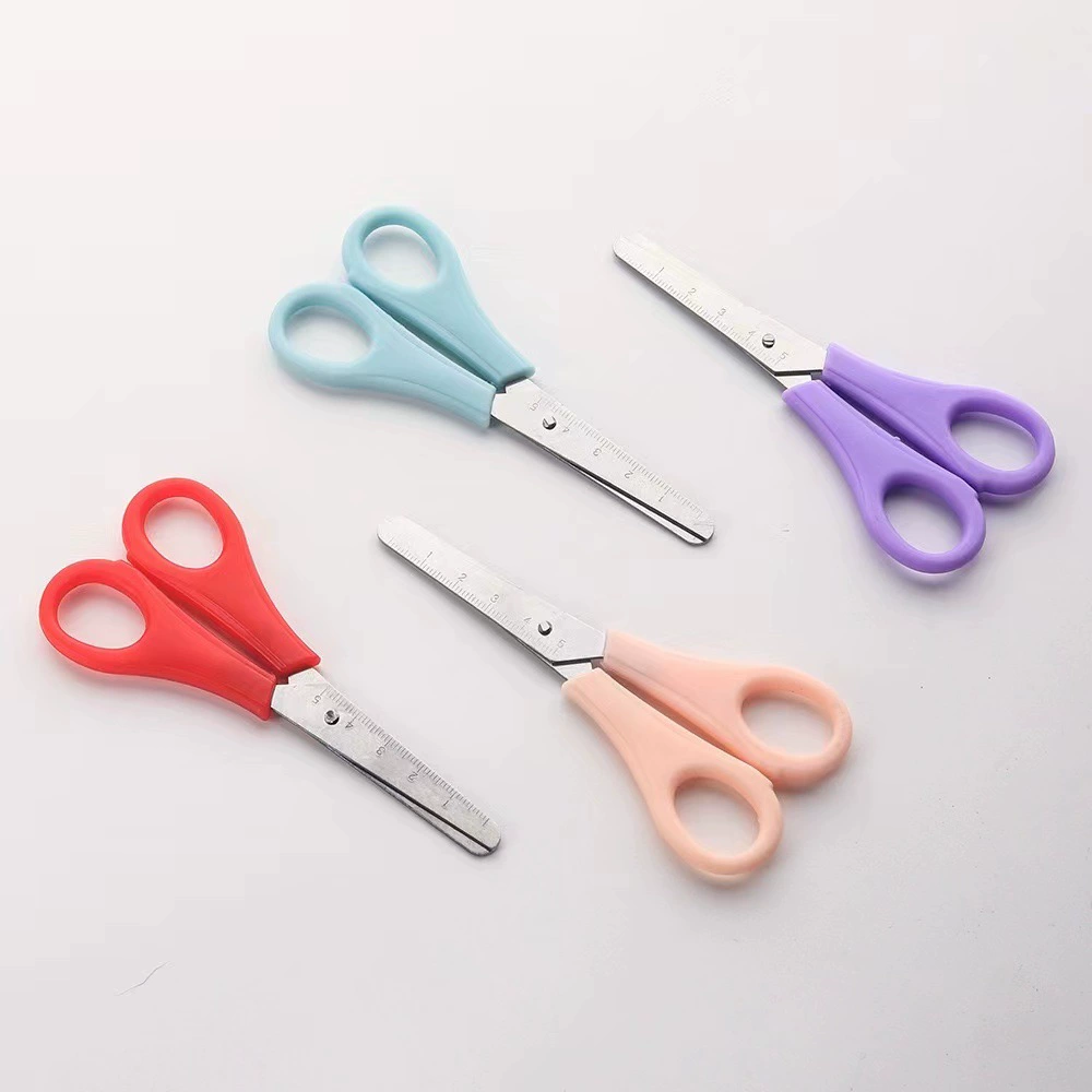 Ruler scaled, scissors for students, children's safe origami, DIY, (Physicals)