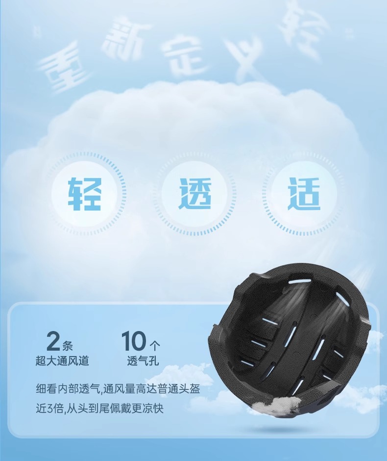 Blue Polestar 3C Certified National Standard Electric Vehicle Helmet for Men and Women, Does Not Flatten Hair, Summer Electric Motorcycle Helmet for All Seasons
