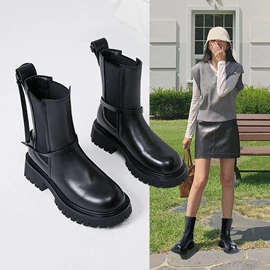 女式休闲单鞋;乐福鞋;女式皮靴