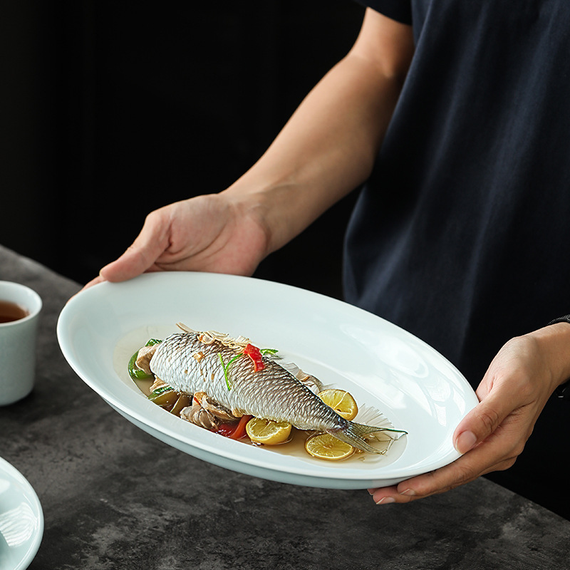 现货批发影青高白瓷碗盘碟组合釉下彩陶瓷餐具套装家用中式陶瓷盘