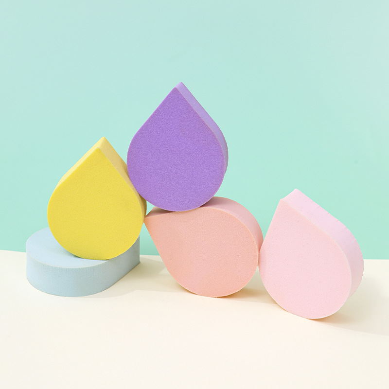 Fábrica personalizada esponja de maquillaje sin látex de polvo de polvo de maquillaje en forma de herramienta de maquillaje seca y húmeda para imprimir logotipo de patrón