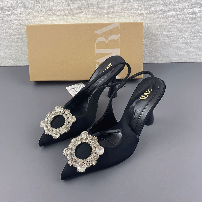 Zara, autumn black decorations, sandals low-cut