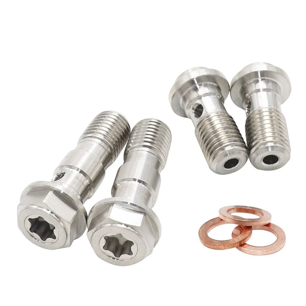 Banjo screw 304 stainless steel hollow brake hose bolt for motorcycle electric bike disc brake Banjo screw M10