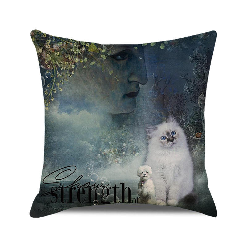950g Weight throw pillow Event & Party Supplies Halloween Cartoon Style Letter Dog Cat PP Cotton Couch & Sofa Decor