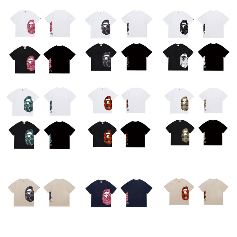 Fashionable All-match Camouflage Ape Head Print Summer New Style Hair-generation Casual Loose Round Neck Short-sleeved T-shirt