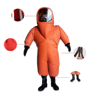 [Heavy Duty Chemical Protective Clothing] Fully Enclosed Chemical Protective Clothing, Fully Sealed Heavy Duty Chemical Protective Clothing, Firefighter Chemical Protective Clothing
