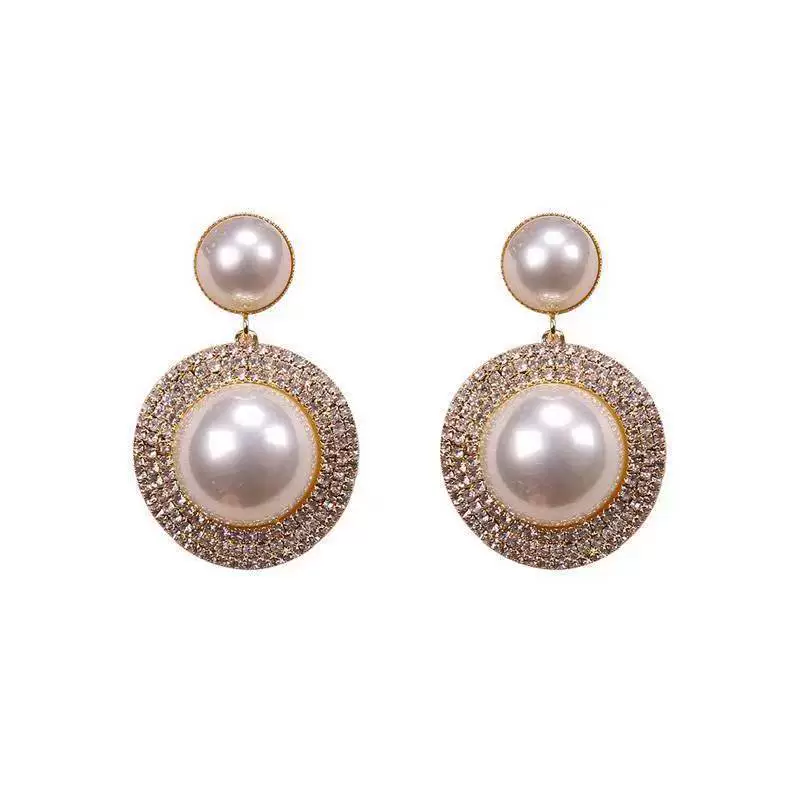 Серебряная игла из жемчига, ретро модные серьги, образец серебра 925, инкрустированные алмазами, европейский стиль, яркий запоминающийся стиль, высокий качественный стиль