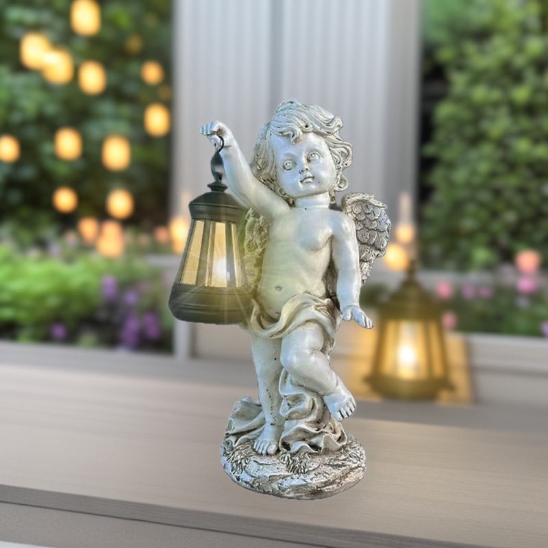 Solar Angel Statue Lantern Street Light Outdoor Garden Patio New Solar Garden Landscape Decoration