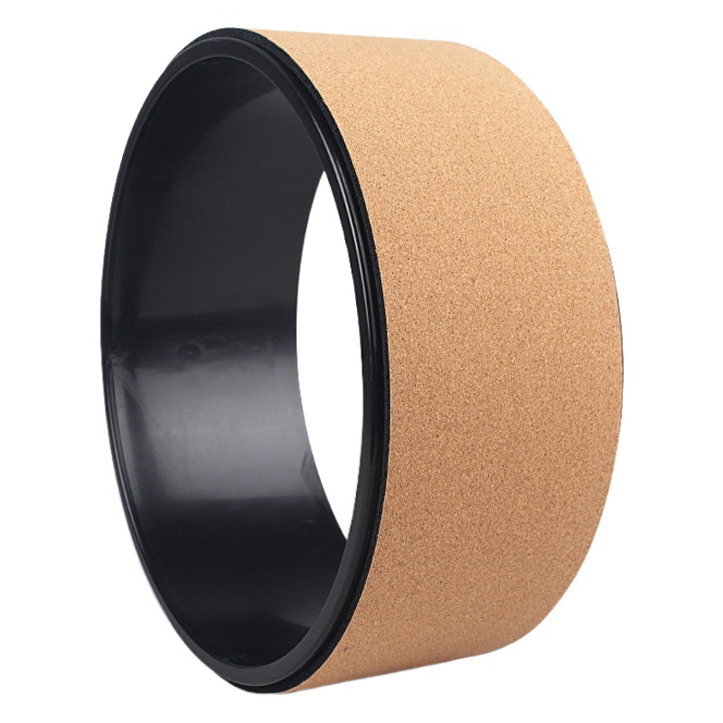 Natural Cork Yoga Wheel Back Bend Artifact Non-Slip Yoga Circle Beautiful Back Fitness Spine Corrector Lower Waist Training Wheel