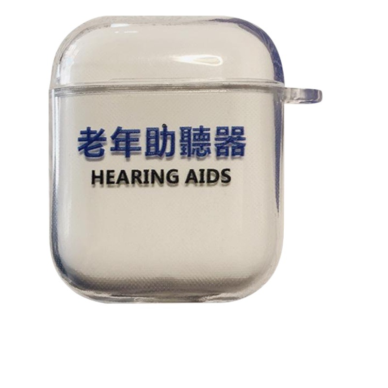 Texto divertido Apple airpods funda protectora transparente para pro3 Generación de auriculares Bluetooth caso suave 1/2 generación resistente a la caída