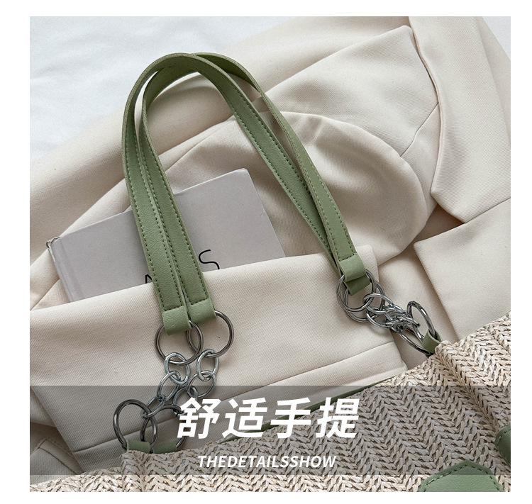 Large capacity fashion tote bag 2025 new style this year's popular woven single-shoulder bag underarm letter handbag wholesale undefined