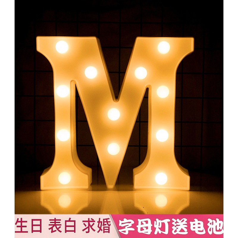 Feliz cumpleaños luz LED inglés Digital Color luz luminosa confesión romántica escena apoyos diseño carta luz al por mayor