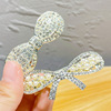 Brand metal cute hairpin, hair accessory with bow, Japanese and Korean, light luxury style