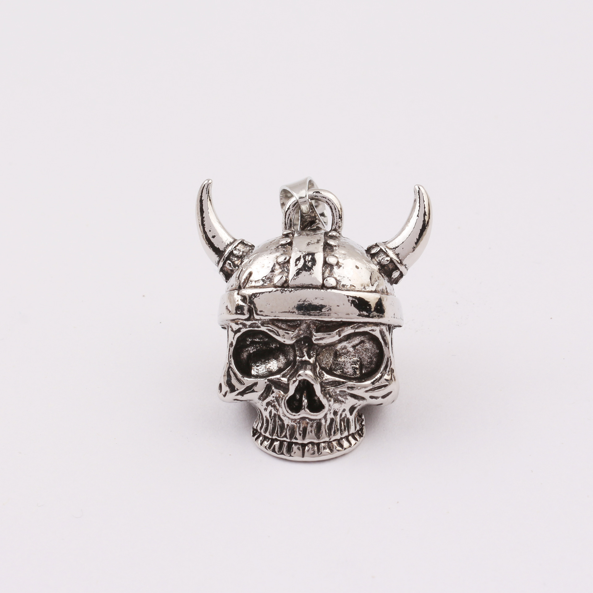 Amazon Cross-Border Exclusive Personalized Retro Motorcycle Bell Horn Skull Logo Bell Pendant Necklace