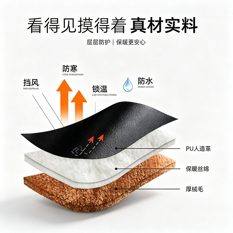 Motorcycle handlebar covers for warmth in winter, electric bike windproof gloves, windproof and warm handlebar covers, thickened and waterproof electric bike handlebar covers