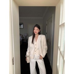 趋梦DT ETOLIE轻奢感 复古图腾刺绣西装外套女高级感长袖休闲西服