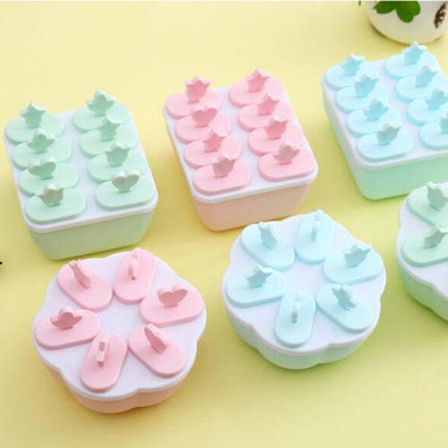 Square ice cream mold for home use to make popsicles, popsicles, ice cream, frozen ice cube boxes, sorbet ice trays, homemade ice box popsicles