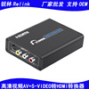 RCA CVBS AV转hdmi转换器 高清视频AV+S-Video转HDMI转换器1080P