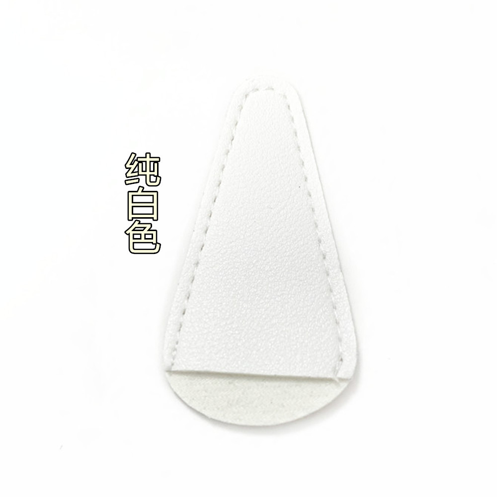 En stock tijeras de pelo nariz cubierta de cuero con seis colores imprimible logotipo tijeras de cejas cubierta protectora tijeras de barba tijeras cruzadas cubierta de almacenamiento