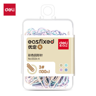 Deli Color Paper Papers 100 Boxed Morandi Color Paper Pins Large Metal Pins for Documentation