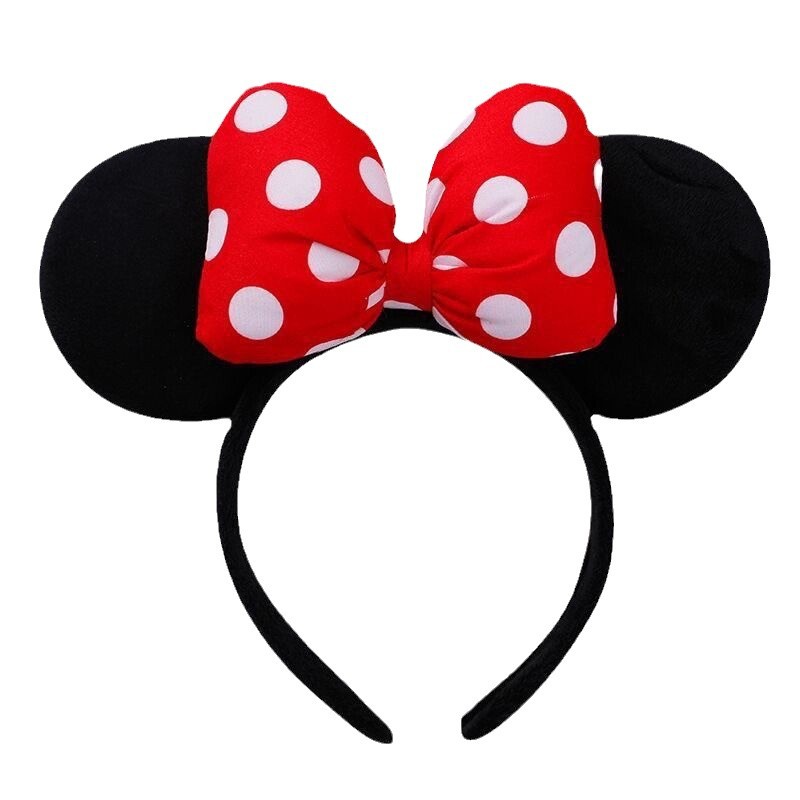 Otoño y invierno de peluche Mickey Mouse arco Minnie Mickey tarjeta de cabello encantadora estrella de dibujos animados de niña corazón tocado
