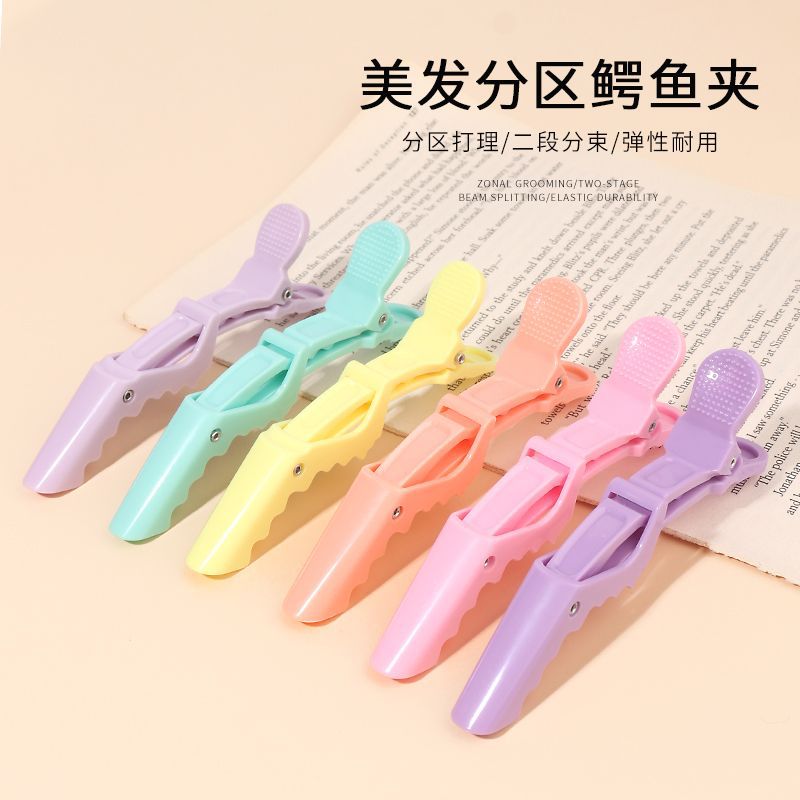 Cross-Border Candy-Colored Alligator Clips Hair Clips Duckbill Clips Positioning Styling Sectioning Clips Hair Salon Home Use Hair Clips Rainbow