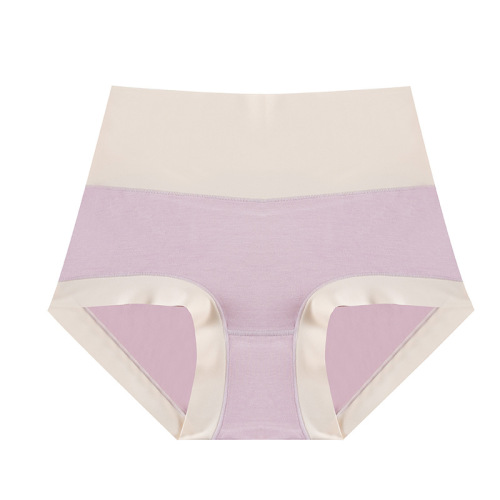 Nude-feeling high-elastic high-waist tummy-controlling women's underwear covering buttocks Japanese girl's modal skin-friendly cotton silk crotch briefs