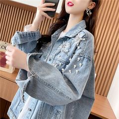 小清新重工设计感牛仔外套女2025新款春季洋气网红百搭慵懒风上衣