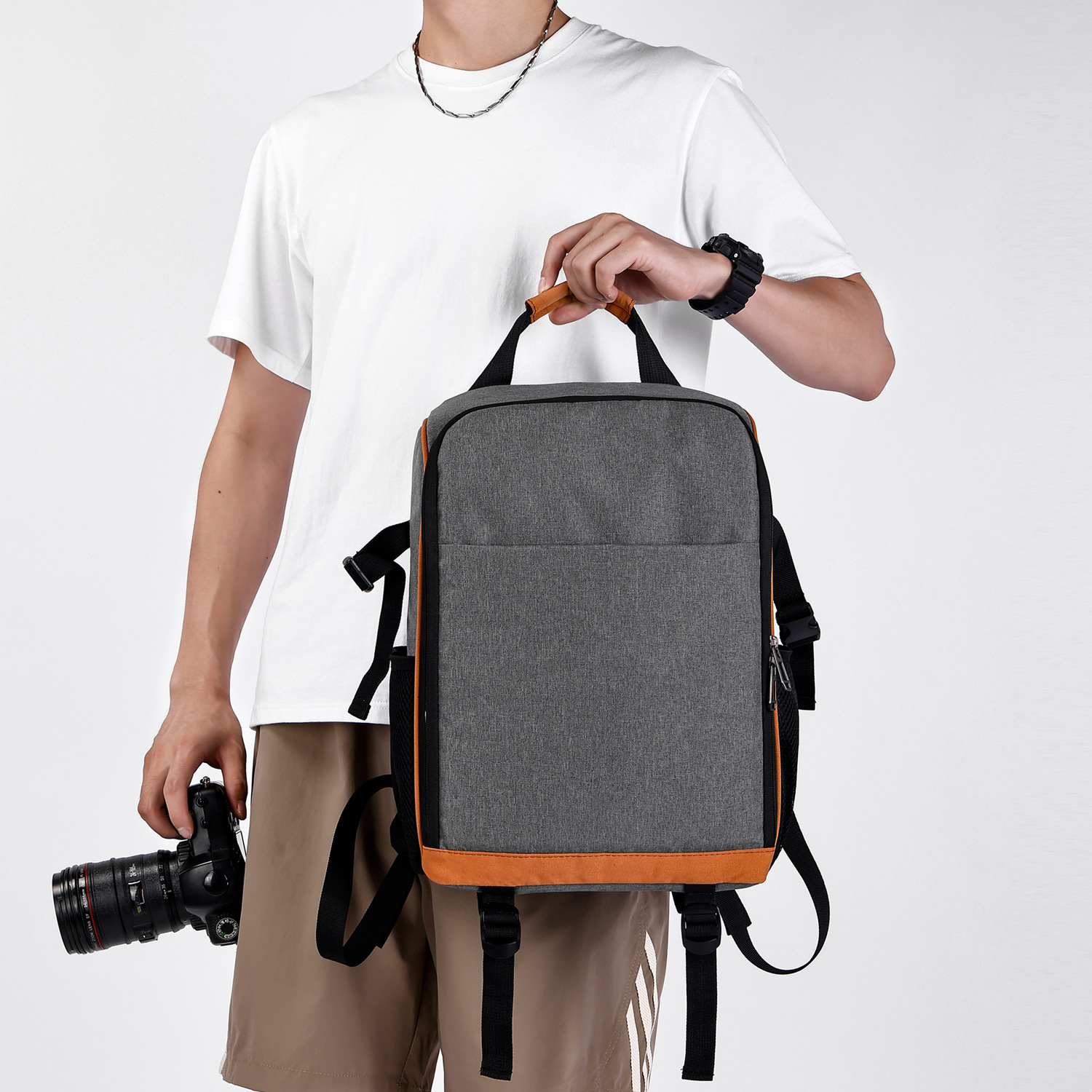 배낭 사진 가방 CANON NIKON 전문 SLR 카메라 가방 남성과 여성을위한 다기능 대용량 여행 야외 배낭