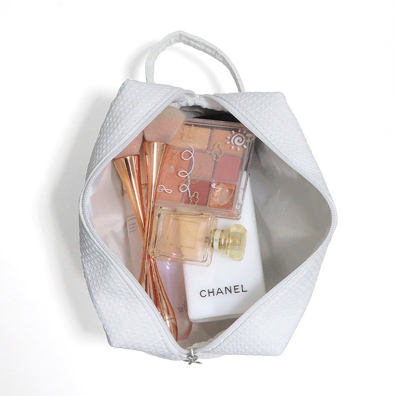 Cotton cosmetic bag, handheld travel bag, high quality capacious organizer bag, for import, wholesale
