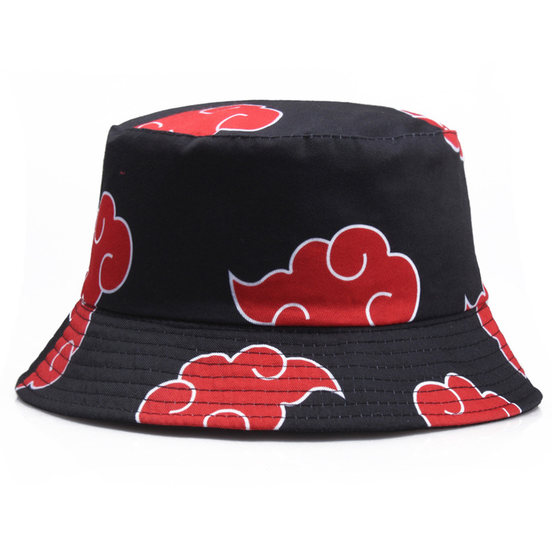 Spot Xiao Outdoor Sun Protection Japanese Style Literary Animation Cartoon Print Cloud Fisherman Hat Basin Hat