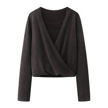 2026春季新款女装时尚气质百搭不规则两件套毛针织衫上衣L267125