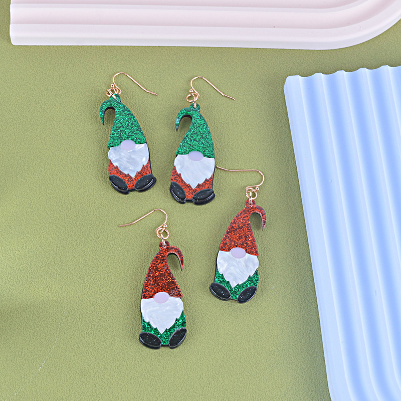 New Santa Claus Cute Fashion Acrylic Earrings