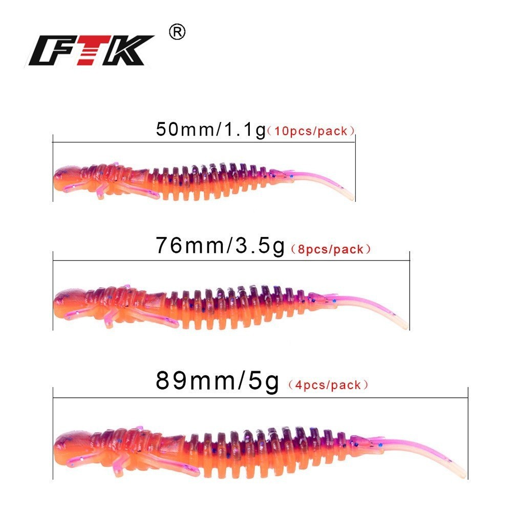 FTK Soft Bait Centipede Luya Bionic Bait Fake Bait Cross-border Fishing Bait Simulation Bait Bionic Bait AliExpress Hot Sale 3