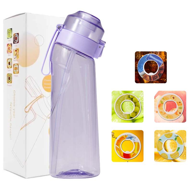 로고가 없는 향수컵 - 5개의 고리가 있는 투명한 보라색