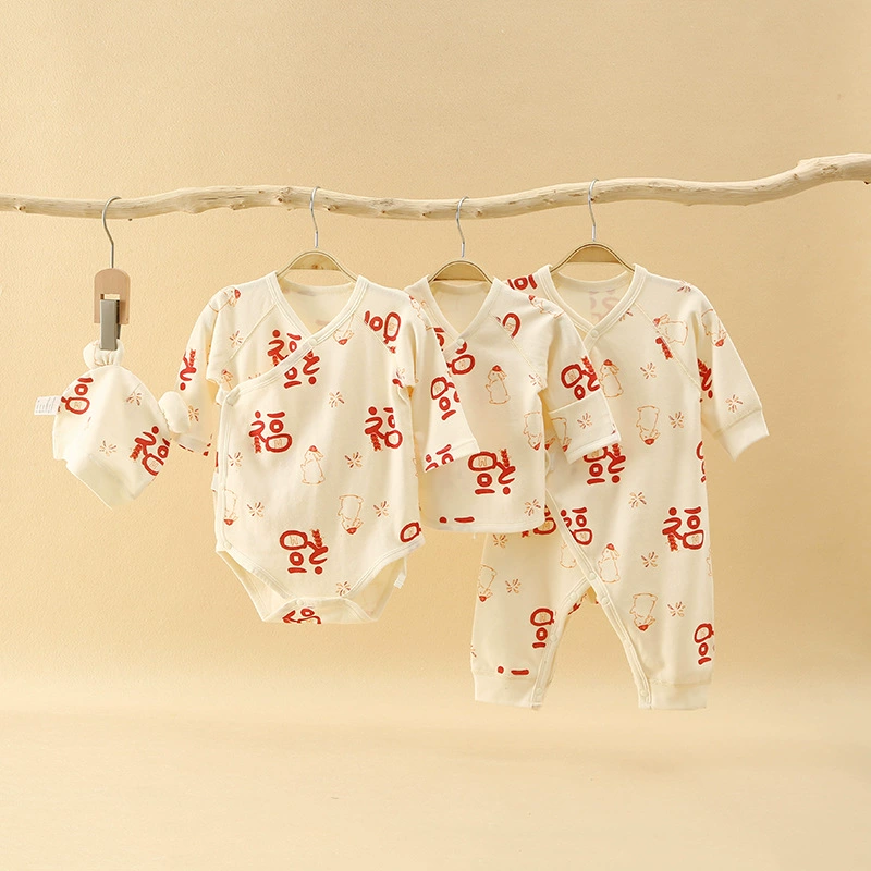 Одежда для новорожденных, класс A, одежда для полнолуния, одежда для столетних детей, детская одежда с короткой спинкой без костей, сумка, толстая одежда, цельная одежда для скалолазания