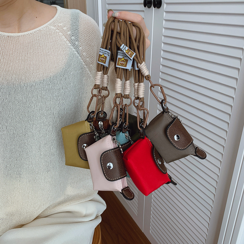 Super Mini Dumpling Pendant Bag, New French Style Nylon Leather Coin Purse, Earphone, Lipstick, Keychain, Small Pendant Bag, Wholesale, High-Quality