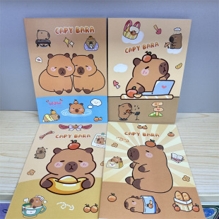 Foreign Trade Card Pippa Nail This Notebook Buddha Series Ingot Capybara Notepad Swimming Dolphin Orange Dolphin Soft Copy Batch