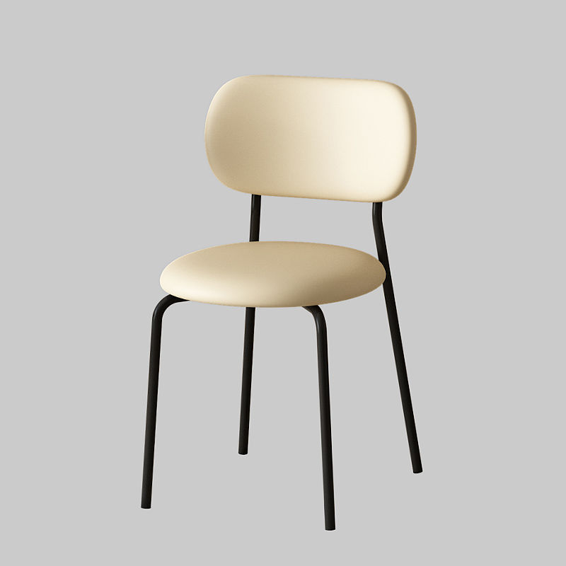 Silla de respaldo nórdica simple y moderna silla de comedor casera de lujo ligera medieval silla de viento de crema mesa de comedor silla de ocio