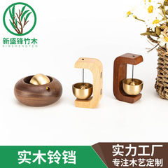 創意的な木造のドーパミンのドアベルが家に入って店に入って、引っ越しのプレゼントの純銅の鈴の木製のドアベルの卸売りを注意します。