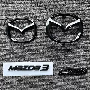 Mazda 3 Axela Qara Döyüşçü Ön Arxa Loqo Mazda3 Hərf Loqosu Quyruq Loqosu