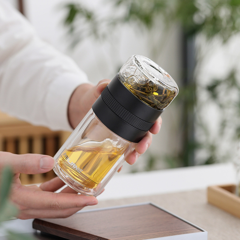 Glass Water Bottle with Tea Infuser