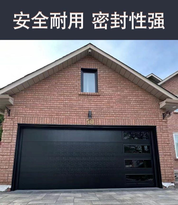 翻板车库门家用别墅电动遥控智能感应卷闸门彩钢铝合金发泡翻板门-阿里巴巴