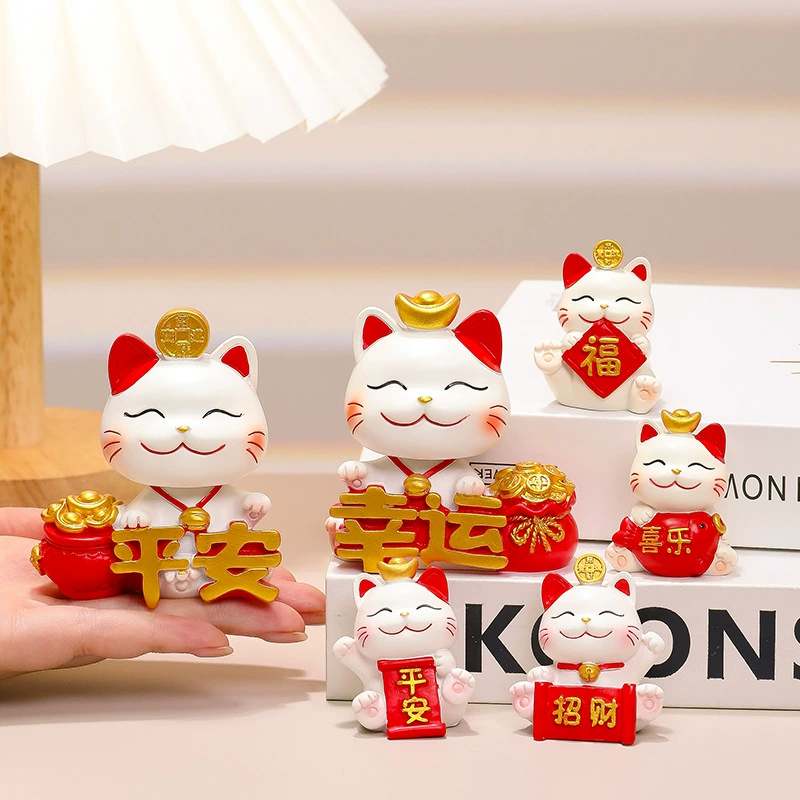 Украшение Lucky Cat, новая мультяшная кукла, офисное украшение для рабочего стола, подарок, милый подарок ручной работы, маленькое украшение, новинка