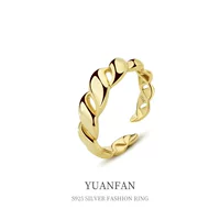 远梵 Retro ring with pigtail, silver 925 sample, European style