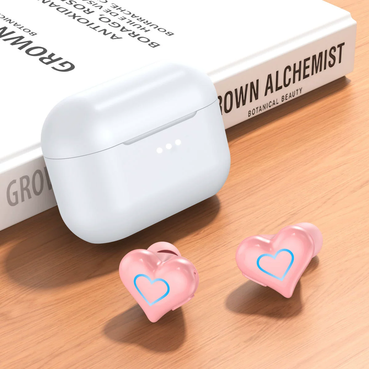 Беспроводные наушники HEARTBUDS в форме сердца, Bluetooth 5.3, LED- подсветка, Type-C, 20 ч воспроизведения