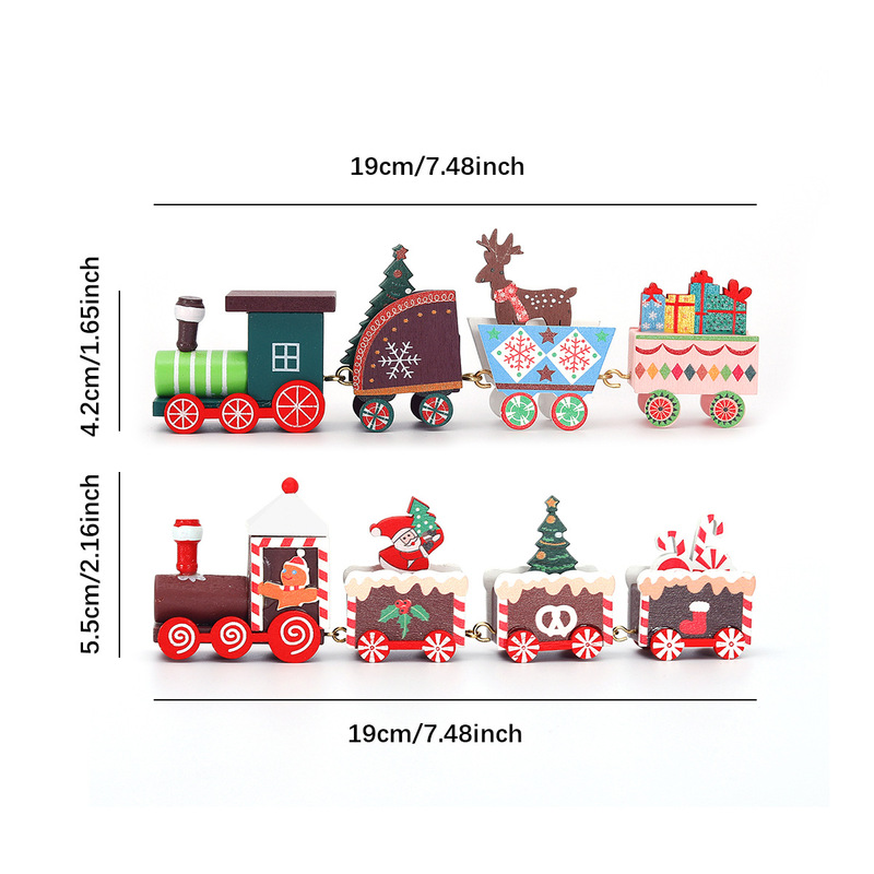 クリスマス木製の小さな列車がクリスマスの子供のプレゼントを飾る|undefined