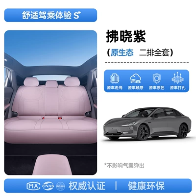 Seat cushion, seat cover – 26 Models of Xpeng M03 All-Inclusive - upgraded-invisible-model-xpeng-m03-dawn-purple-second-row-complete-set-xpeng-m03-26-models