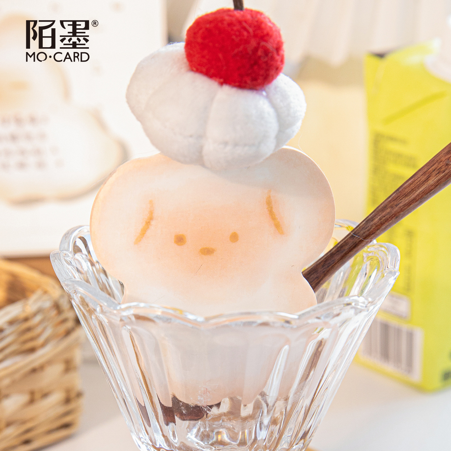 Mo tinta adorable pasta de post-it, serie de marshmallow suave, papel de notas para escribir, mensaje de los estudiantes en forma especial N veces pegatinas