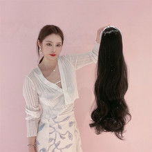 网红同款懒人发箍假发女大波浪假发速卖通长卷发高温丝半头套wigs